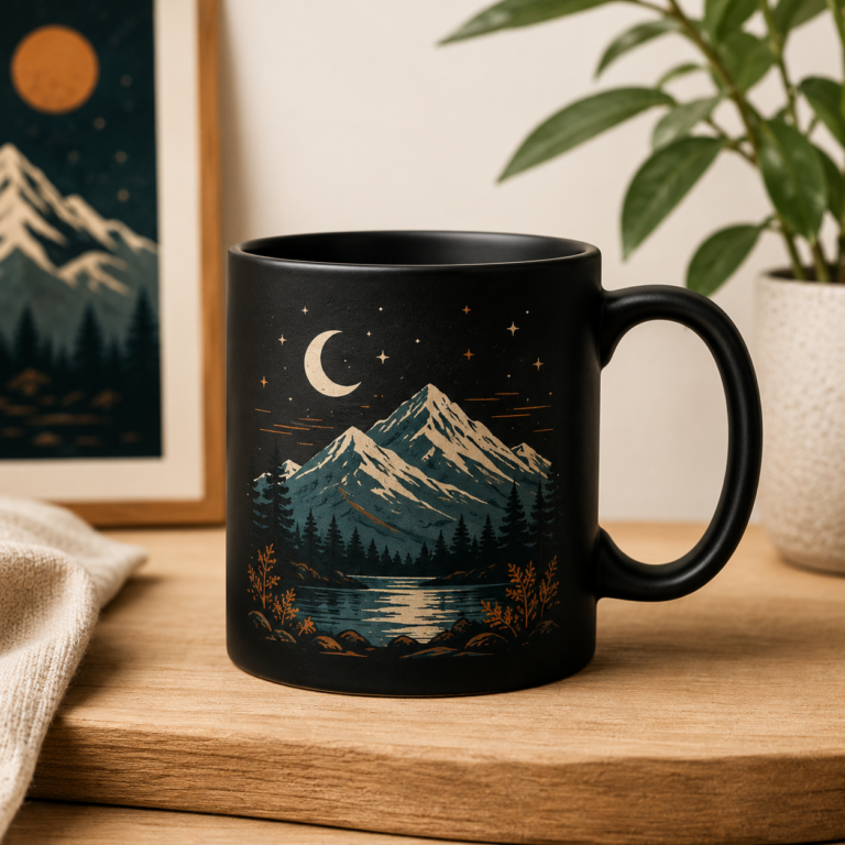Midnight Peaks Ceramic Mug