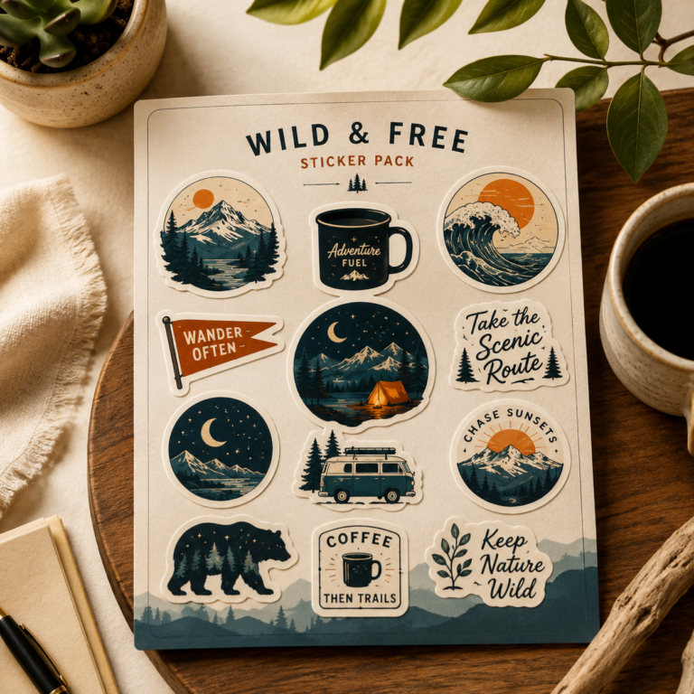 Wild & Free Adventure Sticker Pack